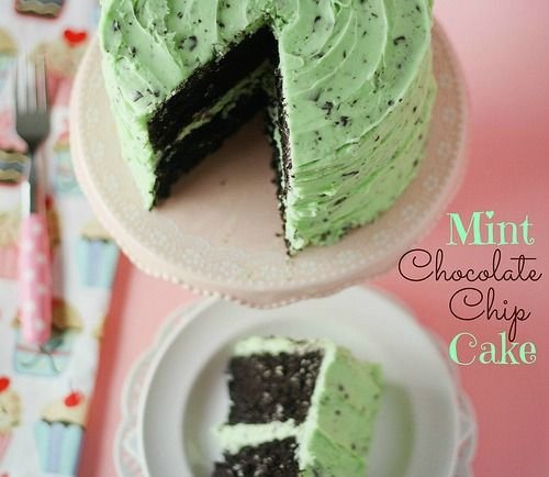 Mint Chocolate Chip Cake