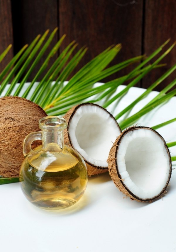 noix de coco, plantes, produits, aliments, verre,