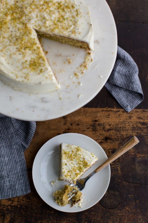 Pistachio Olive Oil Cake