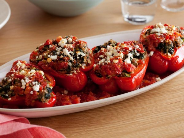 dish, stuffed peppers, vegetable, appetizer, food,