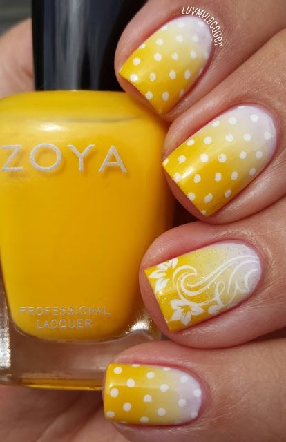 Yellow and White Ombre