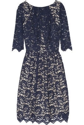 Erdem Margot Ruched Lace Dress