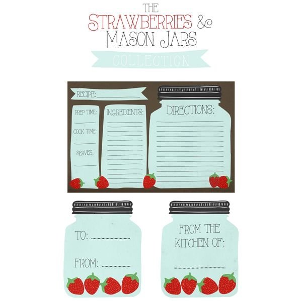 Mason Jar Recipe Cards