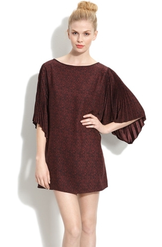 Parker Pleated Sleeve Print Dress