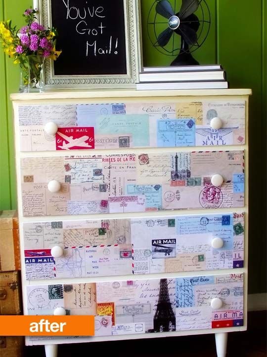 Decoupage with Vintage Postcards