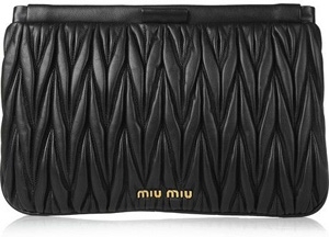 Miu Miu Matelasse Leather Clutch