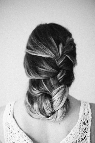 hair,hairstyle,black and white,braid,french braid,