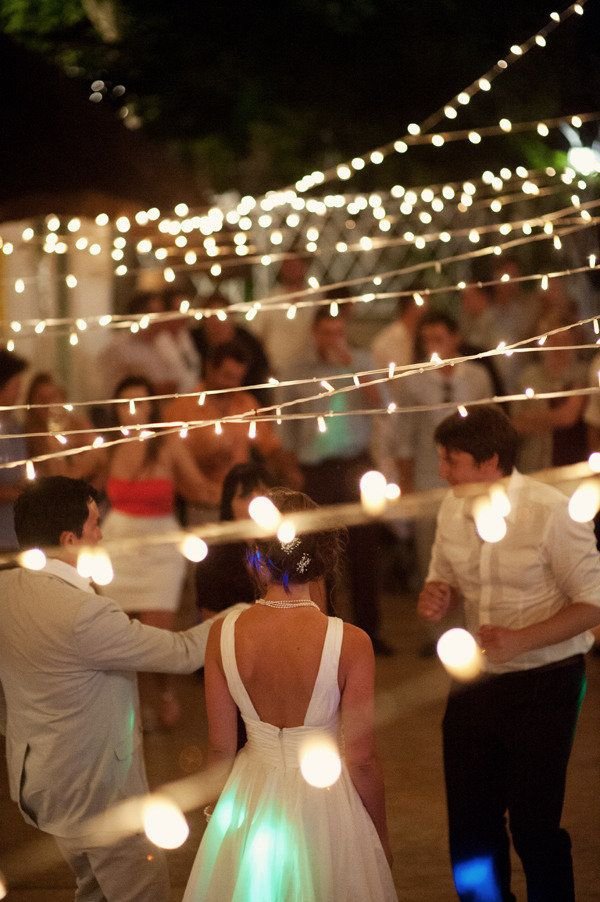 Outdoor Lighted Wedding