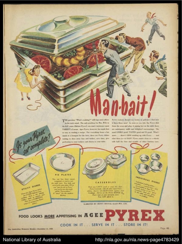 Pyrex as "man Bait!"