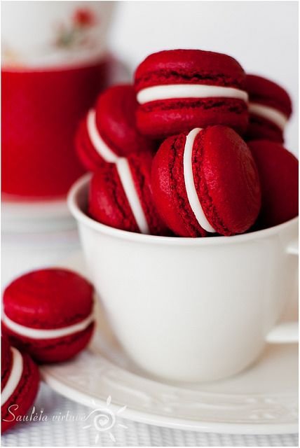 Red Velvet Macarons