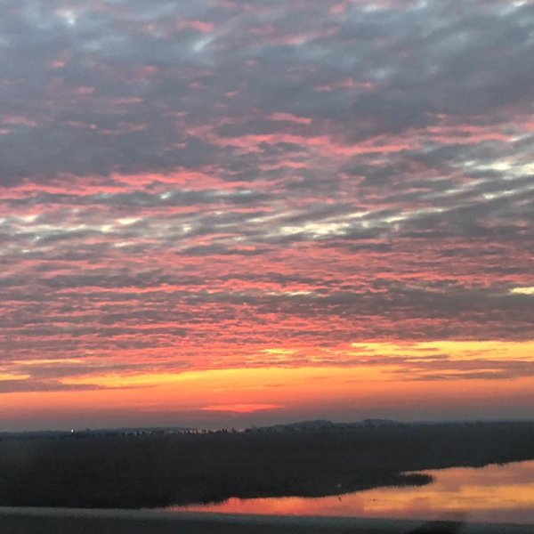 sky, red sky at morning, afterglow, dawn, horizon,