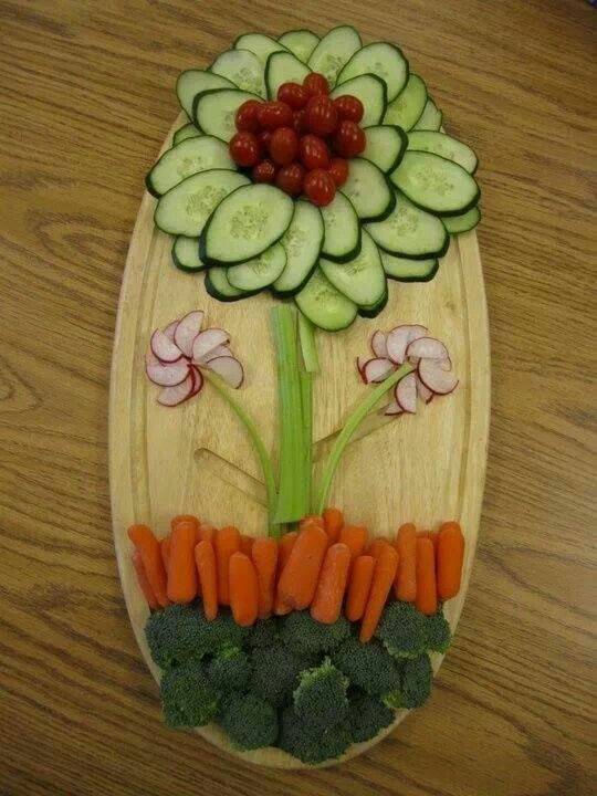 Flower Veggie Platter