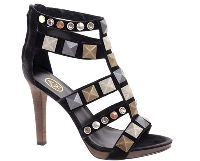 Ash Onyx Studded Gladiator Sandals