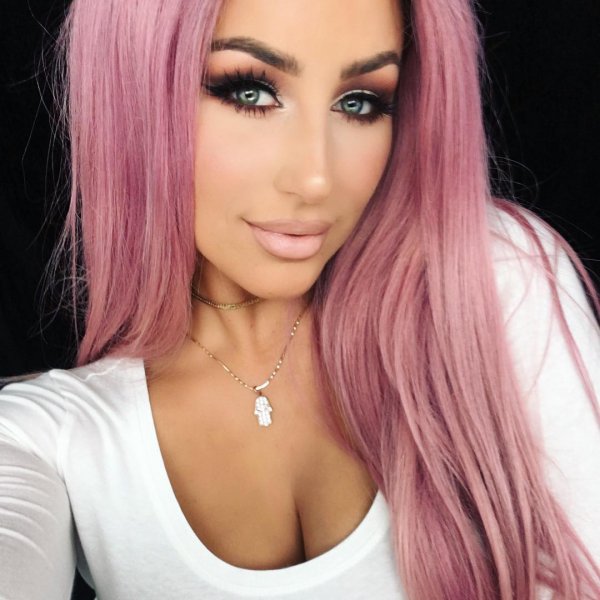 hair, human hair color, face, pink, clothing,