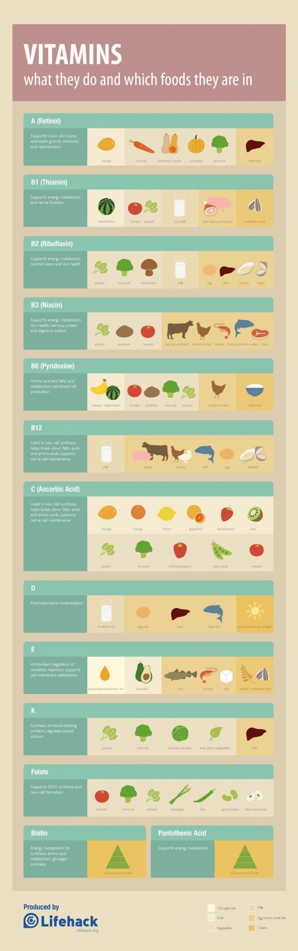 Vitamins - What They do and Which Foods They Are in?