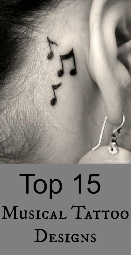 Musical Ear Tattoo