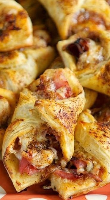 Ham and Cheese Pastry Puffs