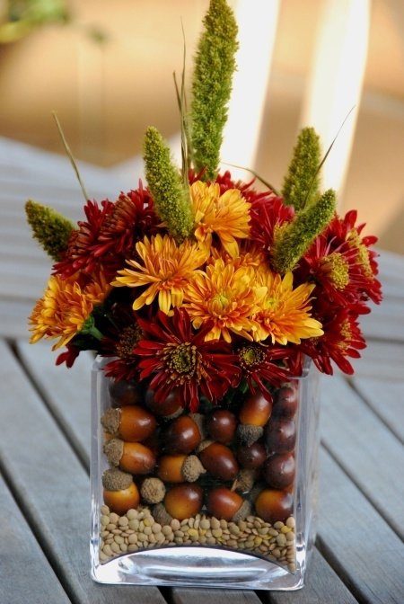 Acorns and Flowers