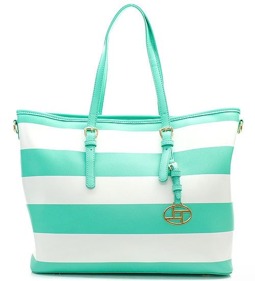 Monogrammed Leather Stripe Purse