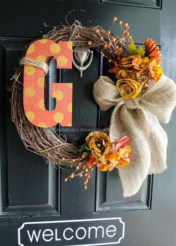 Monogram Fall Wreath