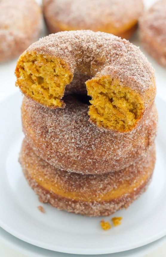 Pumpkin Cinnamon Sugar Donuts