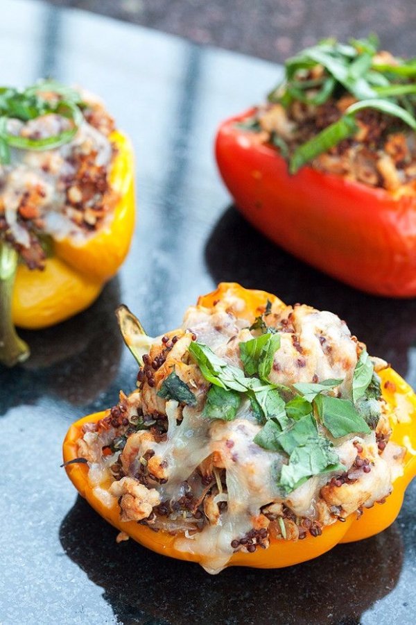 Turkey and Quinoa Stuffed Peppers