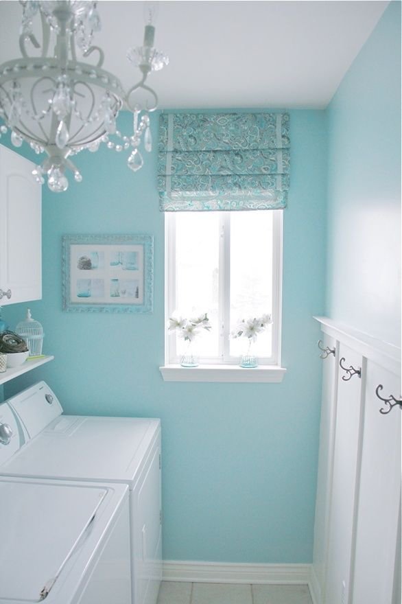 Tiffany Blue Laundry Room