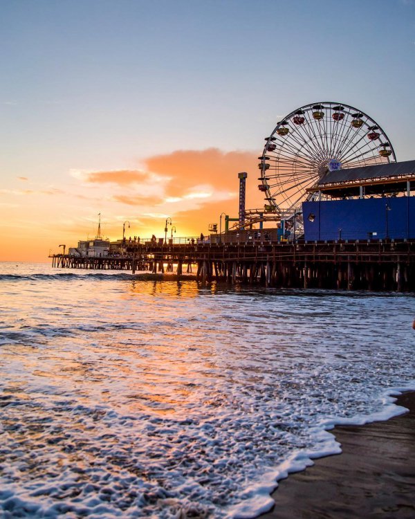 sea, body of water, tourist attraction, pier, ferris wheel,