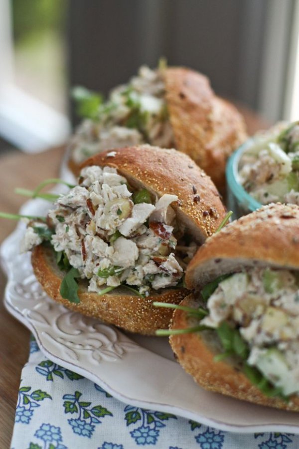 Autumn Rotisserie Chicken Salad with Apples and Almonds