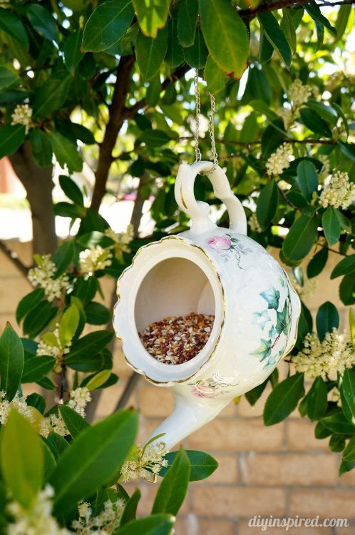 Teacup and Teapot Bird Feeder