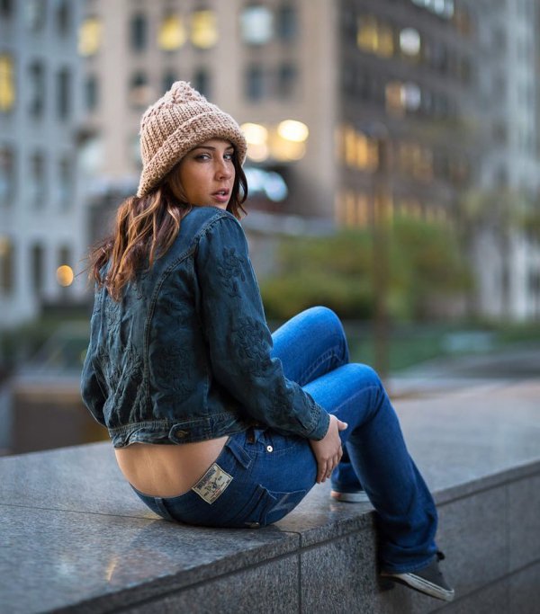 jeans, denim, girl, beauty, sitting,