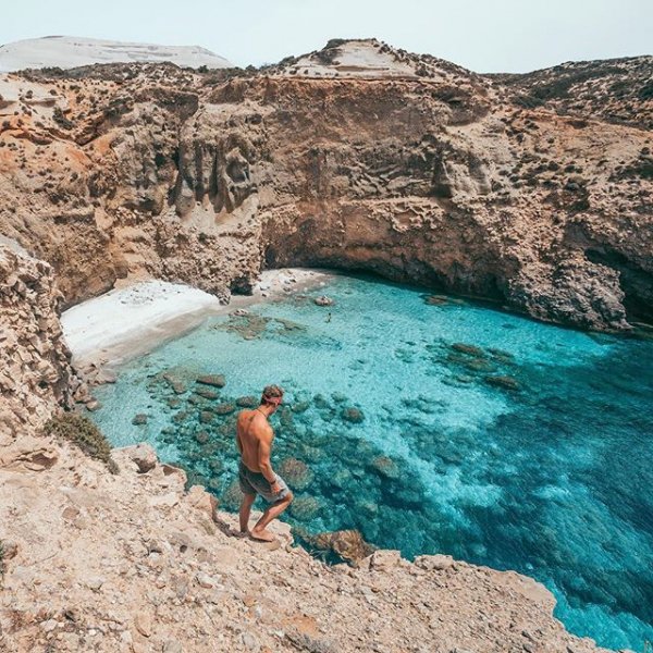 Milos, sea, natural arch, turquoise, coast,