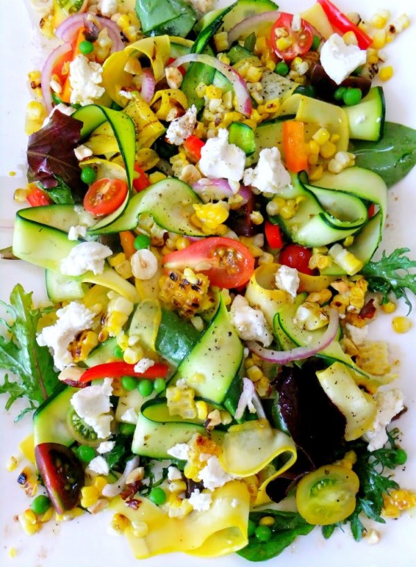 Grilled Zucchini and Grape Tomato Salad