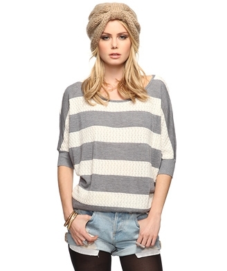 Cable Striped Top