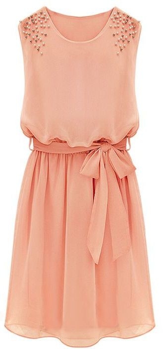 Coral Bead Chiffon