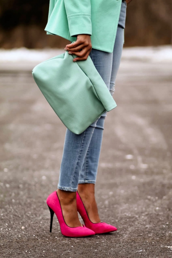 Mint and Hot Pink