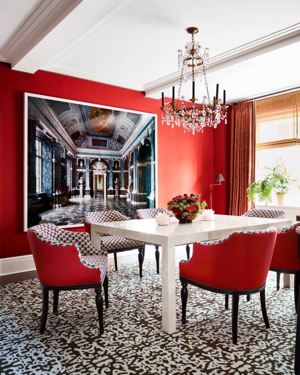 dining room, room, red, property, living room,