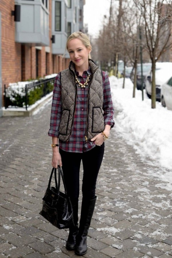 With a Flannel and Vest