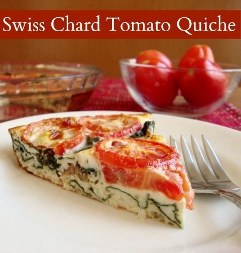 Crustless Swiss Chard Tomato Quiche