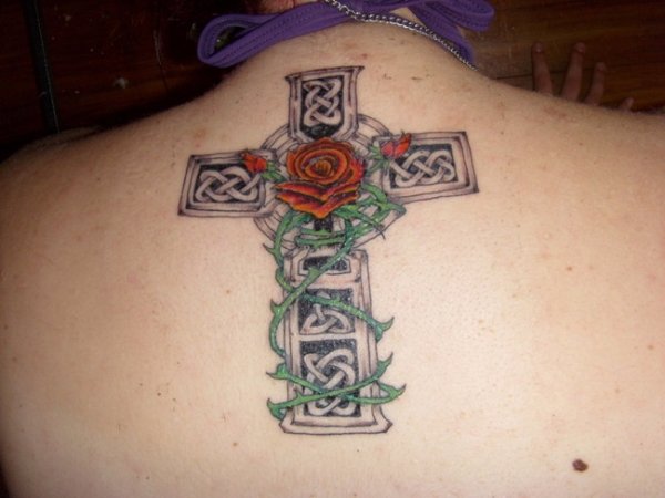 Cross with Flowers