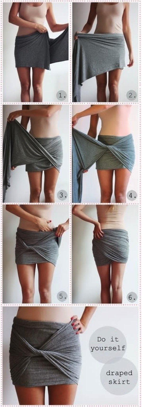 Scarf to Draped Skirt