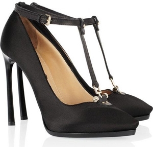 Lanvin Satin T-bar Pumps