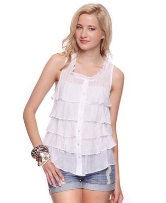 Tiered Tie Waist Tank