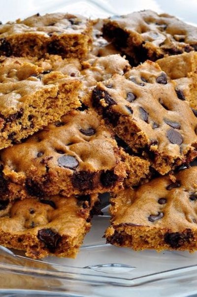 Healthy Pumpkin Chocolate Chip Brownies