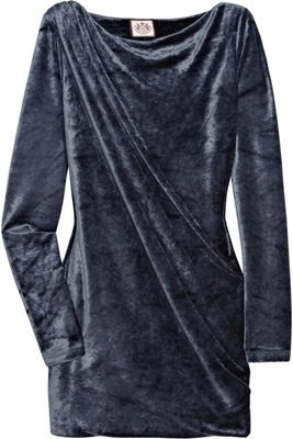 Juicy Couture Draped Velour Mini Dress