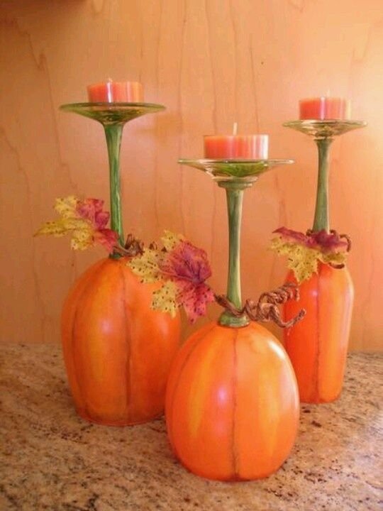 Pumpkin Candle Holders