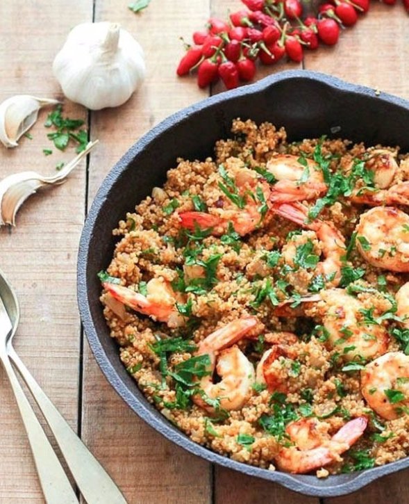 Garlic Shrimp and Quinoa