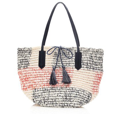 ﻿‌﻿j. Crew Colorblocked Straw Market Bag