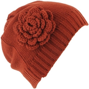 Forever21 Knitted Rosette Beanie