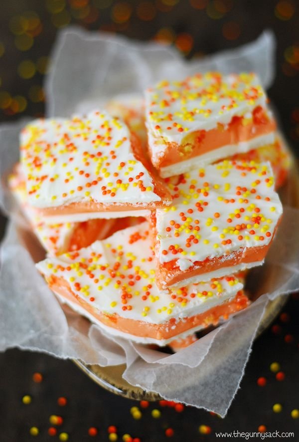 Candy Corn Truffle Bark